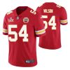 Men's Kansas City Chiefs #54 Damien Wilson Red NFL 2021 Super Bowl LV Stitched Jersey  - Custom Name