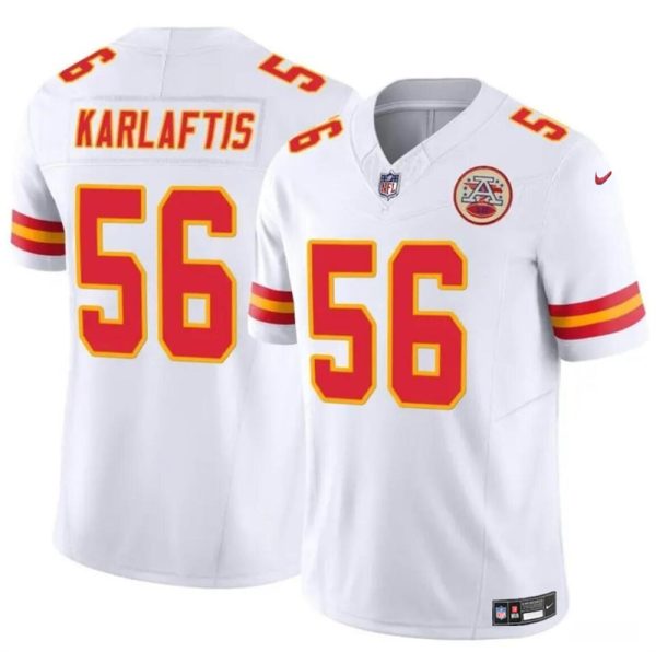 Men’s Kansas City Chiefs #56 George Karlaftis White 2024 F.U.S.E Vapor Untouchable Limited Stitched Football Jersey - Custom Name