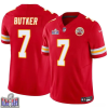 Men's Kansas City Chiefs #7 Harrison Butker Red F.U.S.E. Super Bowl LVIII Patch Vapor Untouchable Limited Stitched Football Jersey  - Custom Name