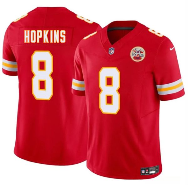 Men’s Kansas City Chiefs #8 DeAndre Hopkins Red 2024 F.U.S.E. Vapor Untouchable Limited Stitched Football Jersey - Custom Name