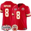 Men's Kansas City Chiefs #8 DeAndre Hopkins Red F.U.S.E. 2024 AFC West Division Champions Vapor Limited Stitched Football Jersey  - Custom Name