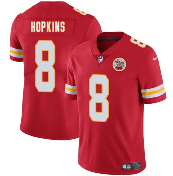 Men’s Kansas City Chiefs #8 DeAndre Hopkins Red Vapor Untouchable Limited Stitched Football Jersey  - Custom Name
