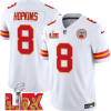 Men's Kansas City Chiefs #8 DeAndre Hopkins White F.U.S.E. 24 25 Super Bowl LIX Vapor Untouchable Limited Stitched Football Jersey - Custom Name