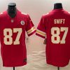 Men's Kansas City Chiefs #87 Taylor Swift Red F.U.S.E. Vapor Untouchable Limited Stitched Football Jersey  - Custom Name