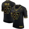 Men's Kansas City Chiefs #87 Travis Kelce 2020 Black Gold Salute To Service Limited Stitched NFL Jersey  - Custom Name