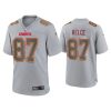 Men's Kansas City Chiefs #87 Travis KelceGrey Atmosphere Fashion Stitched Game Jersey  - Custom Name
