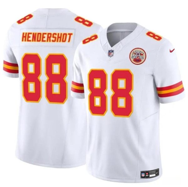 Men’s Kansas City Chiefs #88 Peyton Hendershot White 2024 F.U.S.E Vapor Untouchable Limited Stitched Football Jersey - Custom Name