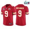 Men’s Kansas City Chiefs #9 JuJu Smith-Schuster Red Super Bowl LVII Patch Vapor Untouchable Limited Stitched Jersey  - Custom Name