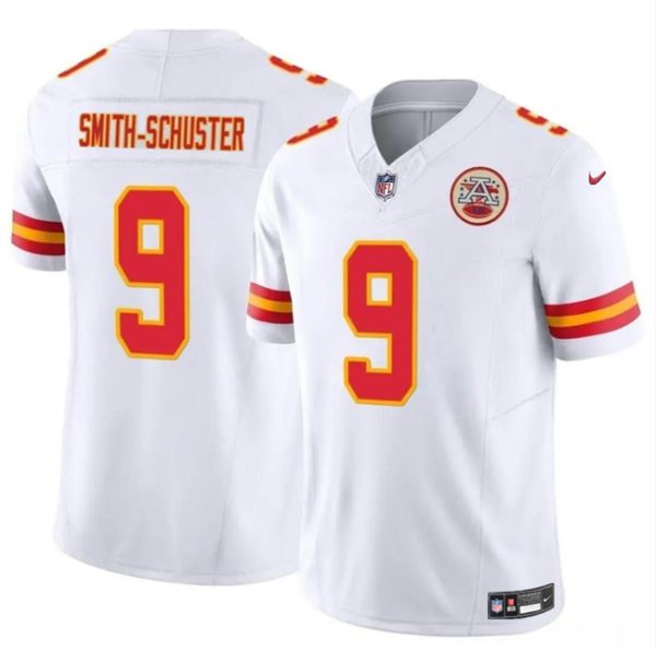 Men’s Kansas City Chiefs #9 JuJu Smith-Schuster White 2023 F.U.S.E Vapor Untouchable Limited Stitched Football Jersey  - Custom Name