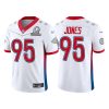 Men's Kansas City Chiefs #95 Chris Jones 2022 White Pro Bowl Stitched Jersey  - Custom Name