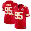 Men’s Kansas City Chiefs #95 Chris Jones Red 2024 F.U.S.E Vapor Untouchable Limited Stitched Football Jersey  - Custom Name