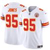 Men’s Kansas City Chiefs #95 Chris Jones White 2024 F.U.S.E Vapor Untouchable Limited Stitched Football Jersey  - Custom Name