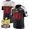 Men's Kansas City Chiefs Active Player Custom Black White 2024 F.U.S.E. AFC West Champions Super Bowl LVIII Patch With NKH Patch Vapor Untouchable Limited Stitched Football Jersey  - Custom Name