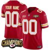 Men’s Kansas City Chiefs Active Player Custom Red 2023 F.U.S.E. AFC West Champions With Patch Vapor Untouchable Limited Stitched Jersey  - Custom Name