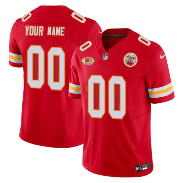 Men's Kansas City Chiefs Active Player Custom Red 2023 F.U.S.E. Vapor Untouchable Limited Stitched Football Jersey  - Custom Name