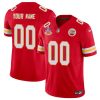 Men's Kansas City Chiefs Active Player Custom Red F.U.S.E. With NKH Patch And Super Bowl LVIII Patch Vapor Untouchable Limited Stitched Football Jersey  - Custom Name