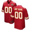 Men's Kansas City Chiefs Customized Red Stitched Game Jersey  - Custom Name