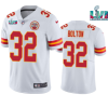 Men’s Kansas City Chiefs V32 Nick Bolton White Super Bowl LVII Patch Vapor Untouchable Limited Stitched Jersey  - Custom Name