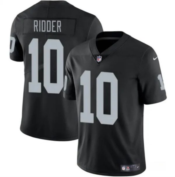 Men's Las Vegas Raiders #10 Desmond Ridder Black 2024 Vapor Stitched Football Jersey - Custom Name