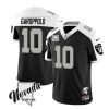 Men's Las Vegas Raiders #10 Jimmy Garoppolo Black White 2023 F.U.S.E Nevada Silver Stat With 4-Star C patch Stitched Football Jersey  - Custom Name