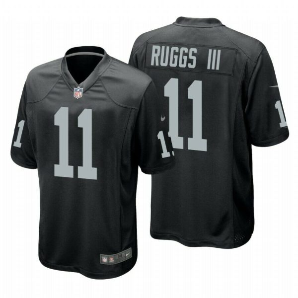 Men's Las Vegas Raiders #11 Henry Ruggs III Black Game Stitched Jersey - Custom Name