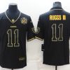 Men's Las Vegas Raiders #11 Henry Ruggs III Black Gold With 60th Anniversary Patch Vapor Limited Stitched Jersey - Custom Name