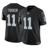 Men's Las Vegas Raiders #11 Tre Tucker Black 2023 F.U.S.E Vapor Untouchable Stitched Football Jersey  - Custom Name