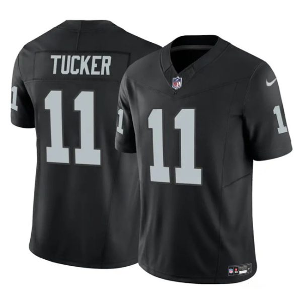 Men's Las Vegas Raiders #11 Tre Tucker Black 2023 F.U.S.E Vapor Untouchable Stitched Football Jersey  - Custom Name