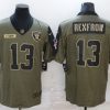 Men's Las Vegas Raiders #13 Hunter Renfrow 2021 Olive Salute To Service Limited Stitched Jersey - Custom Name