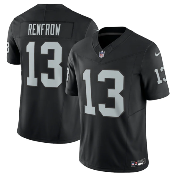Men's Las Vegas Raiders #13 Hunter Renfrow Black 2023 F.U.S.E Vapor Untouchable Stitched Football Jersey - Custom Name