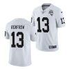 Men's Las Vegas Raiders #13 Hunter Renfrow White NFL 2020 Inaugural Season Vapor Limited Stitched Jersey - Custom Name