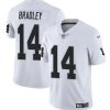 Men's Las Vegas Raiders #14 Carter Bradley White 2024 Vapor Stitched Football Jersey - Custom Name