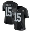 Men's Las Vegas Raiders #15 Gardner Minshew II Black 2024 65th Anniversary Patch Vapor Stitched Football Jersey  - Custom Name