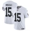 Men's Las Vegas Raiders #15 Gardner Minshew II White Vapor Stitched Football Jersey - Custom Name