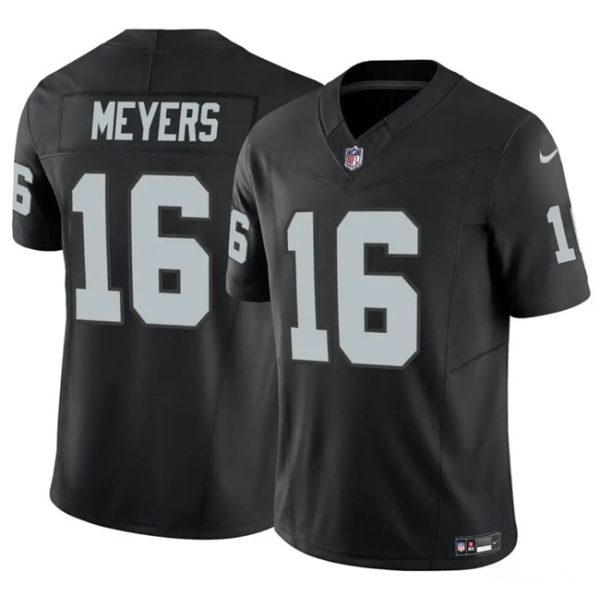Men's Las Vegas Raiders #16 Jakobi Meyers Black 2023 F.U.S.E Vapor Untouchable Stitched Football Jersey - Custom Name