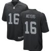 Men's Las Vegas Raiders #16 Jakobi Meyers Black Stitched Football Game Jersey - Custom Name