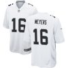 Men's Las Vegas Raiders #16 Jakobi Meyers White Stitched Football Game Jersey - Custom Name