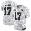 Men's Las Vegas Raiders #17 Davante Adams 2024 F.U.S.E Arctic Camo Salute to Service Limited Stitched Football Jersey - Custom Name