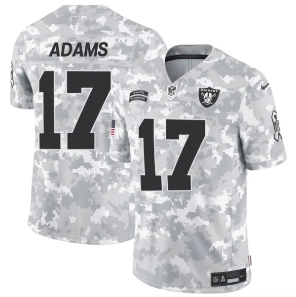 Men's Las Vegas Raiders #17 Davante Adams 2024 F.U.S.E Arctic Camo Salute to Service Limited Stitched Football Jersey - Custom Name