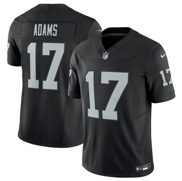 Men's Las Vegas Raiders #17 Davante Adams Black 2023 F.U.S.E Vapor Untouchable Stitched Football Jersey - Custom Name