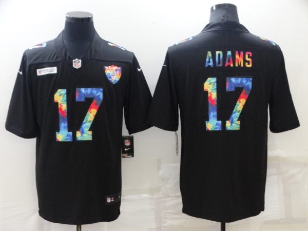 Men's Las Vegas Raiders #17 Davante Adams Black Crucial Catch Limited Stitched Jersey - Custom Name