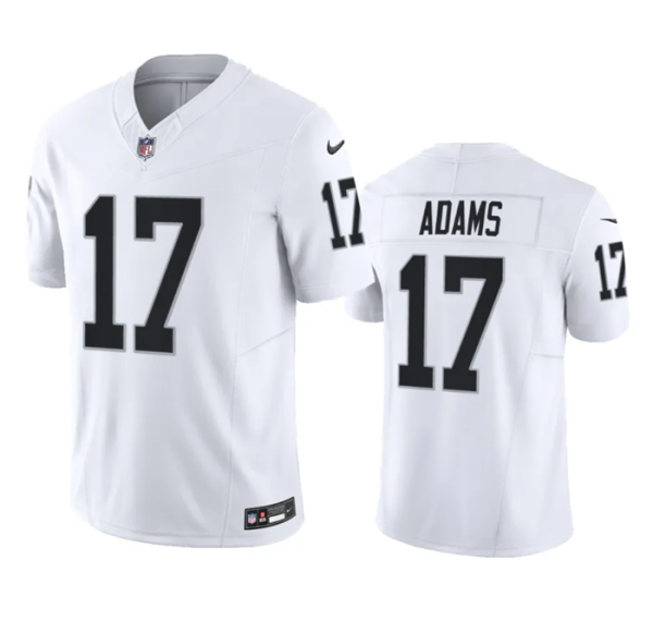 Men's Las Vegas Raiders #17 Davante Adams White 2023 F.U.S.E Vapor Untouchable Stitched Football Jersey - Custom Name