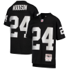 Men's Las Vegas Raiders #24 Charles Woodson 1998 Black Mitchell & Ness Stitched Jersey - Custom Name
