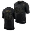 Men's Las Vegas Raiders #24 Johnathan Abram Black NFL 2020 Salute To Service Limited Stitched Jersey - Custom Name