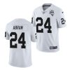 Men's Las Vegas Raiders #24 Johnathan Abram White NFL 2020 Inaugural Season Vapor Untouchable Limited Stitched Jersey - Custom Name