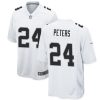 Men's Las Vegas Raiders #24 Marcus Peters White Stitched Football Game Jersey - Custom Name