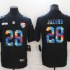 Men's Las Vegas Raiders #28 Josh Jacobs Black NFL 2020 Crucial Catch Limited Stitched Jersey - Custom Name