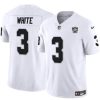 Men's Las Vegas Raiders #3 Zamir White 2024 F.U.S.E 65th Anniversary Patch Vapor Stitched Football Jersey - Custom Name