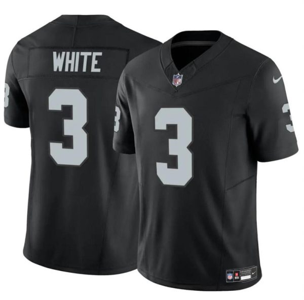 Men's Las Vegas Raiders #3 Zamir White Black 2024 F.U.S.E Vapor Stitched Football Jersey  - Custom Name