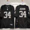 Men's Las Vegas Raiders #34 Bo Jackson Black 2023 F.U.S.E Vapor Untouchable Stitched Football Jersey - Custom Name